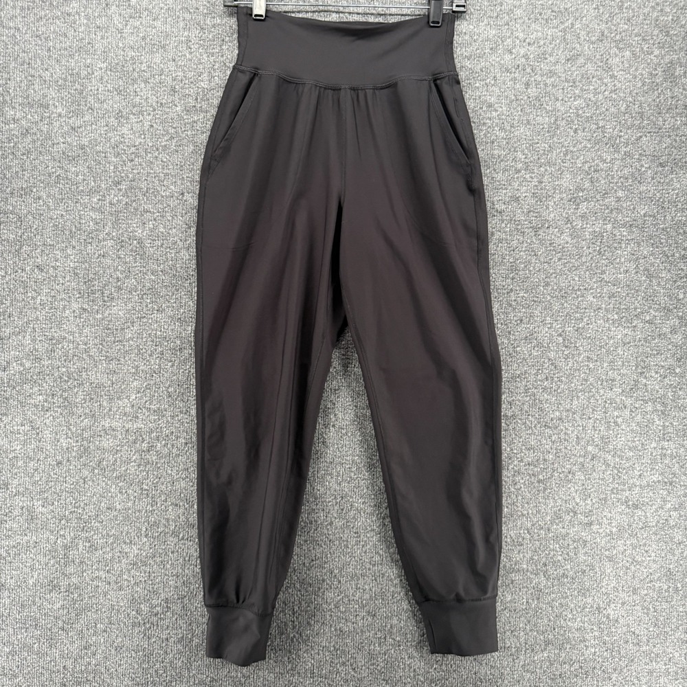 Old Navy Joggers Pants Womens S Black High Rise Tapered Pull On Relax Athleisure